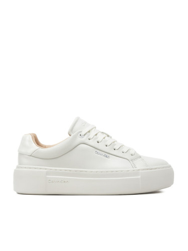 Calvin Klein Сникърси Ff Cupsole Lace Up W/Ml Lth HW0HW02118 Бял