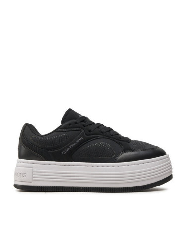 Calvin Klein Jeans Сникърси Bold Platf Low Lace Mix In Mtl YW0YW01471 Черен