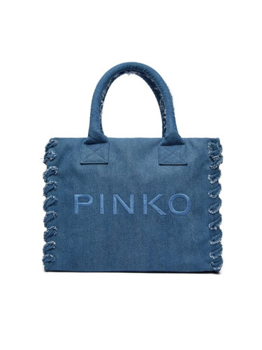 Pinko Дамска чанта Beach Shopping PE 24 PLTT 100782 A1WT Тъмносин