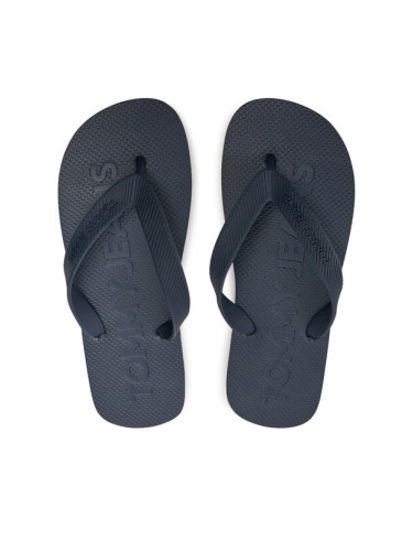 Tommy Jeans Джапанки Tjw Logo Flip Flop EN0EN02447 Тъмносин