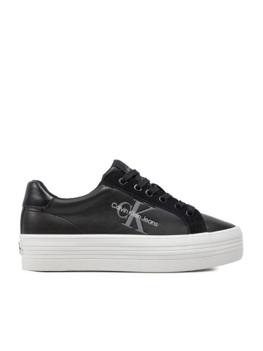 Calvin Klein Jeans Сникърси Bold Vulc Flatf Low Mix Ml Mtr YW0YW01492 Черен