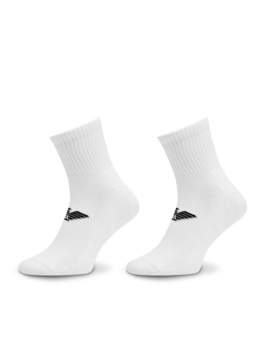 Emporio Armani Комплект 2 чифта дълги чорапи мъжки 303222 4R300 00010 Бял