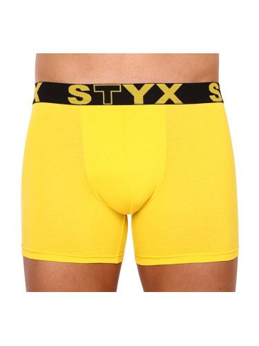 Men's boxers Styx long sports rubber yellow