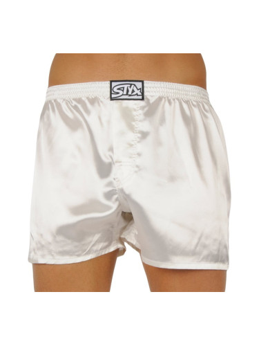 Men's shorts Styx classic rubber satin white