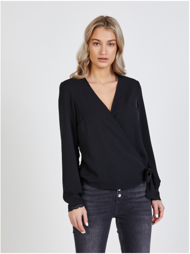 Black blouse with trim CAMAIEU - Ladies
