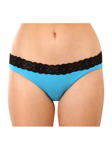Women's panties Styx with lace blue