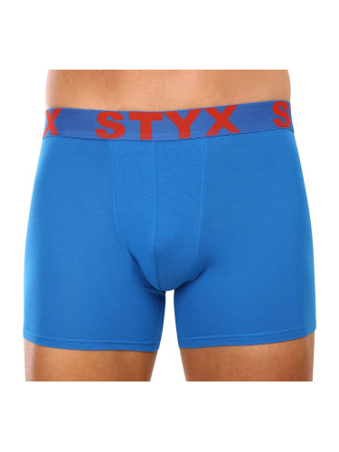 Men's boxers Styx long sports rubber blue