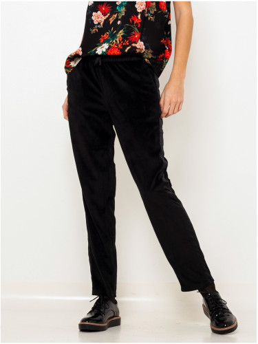 Black velvet trousers with lampas CAMAIEU - Ladies