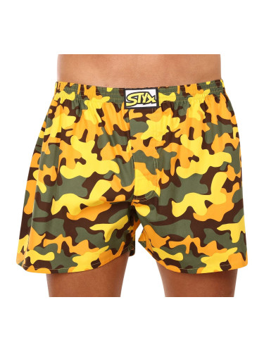 Men's briefs Styx art classic rubber oversized camouflage yellow