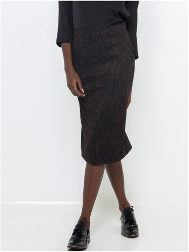Brown-black patterned skirt CAMAIEU - Ladies