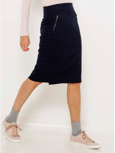 Dark Blue Striped Sheath Skirt CAMAIEU - Women