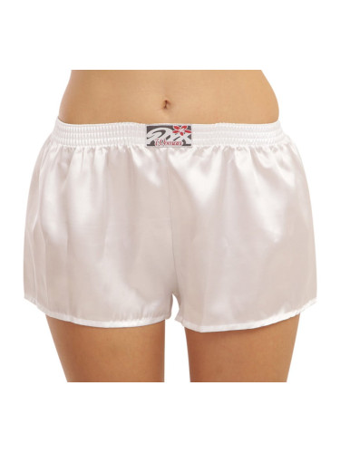 Women's boxer shorts Styx classic elastic satin white