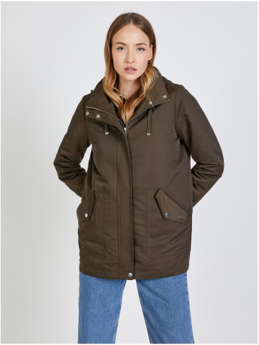 Brown parka with removable inner part CAMAIEU - Ladies