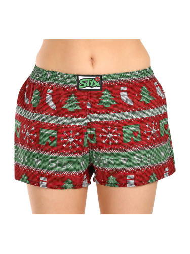 Women's shorts Styx art classic rubber Christmas knitted