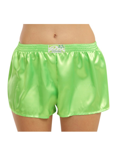 Women's shorts Styx classic rubber satin green