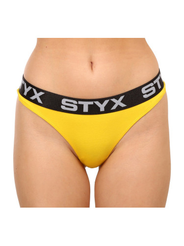 Women's thong Styx sports rubber yellow