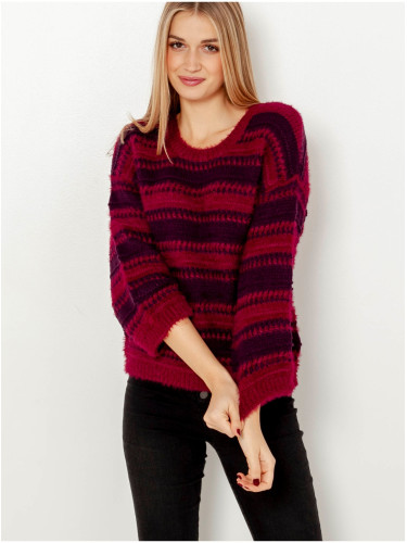 Black-Wine Striped Sweater CAMAIEU - Women