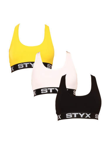 3PACK women's bra Styx sport multicolor