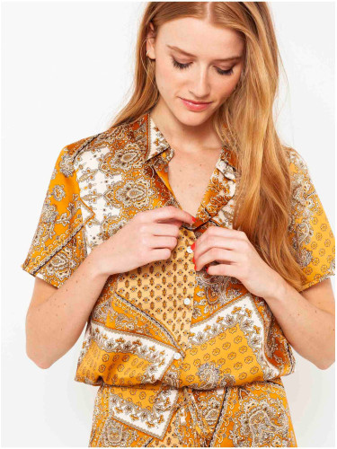 Brown patterned blouse CAMAIEU - Ladies