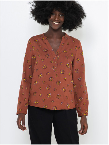 Brown patterned blouse CAMAIEU - Ladies