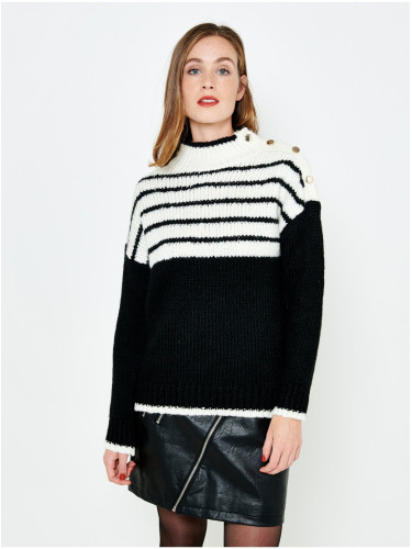 White and Black Striped Sweater CAMAIEU - Women