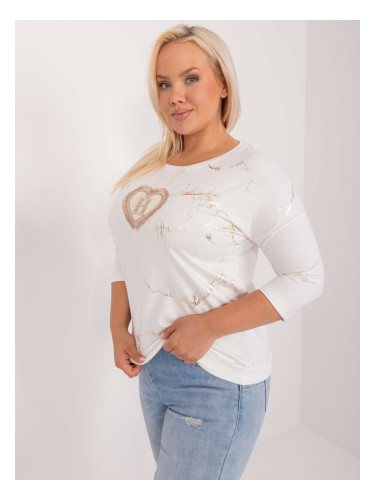 Women's plus size blouse with appliqué