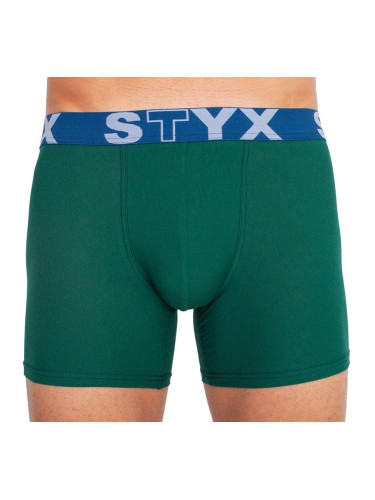 Men's boxers Styx long sports rubber dark green