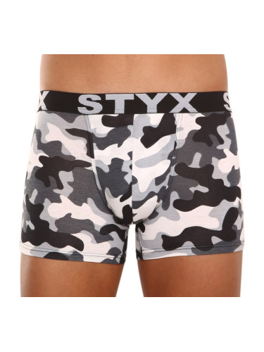 Men's boxers Styx long art sports rubber camouflage