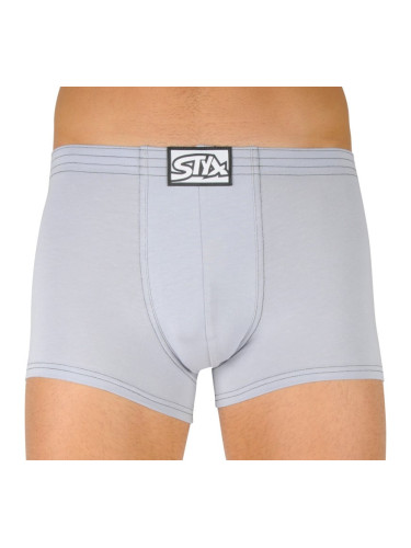 Men's boxers Styx classic rubber light gray