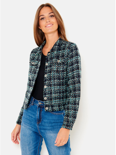Dark Blue Plaid Jacket CAMAIEU - Women