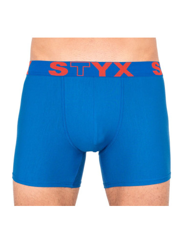 Men's boxers Styx long sports rubber blue