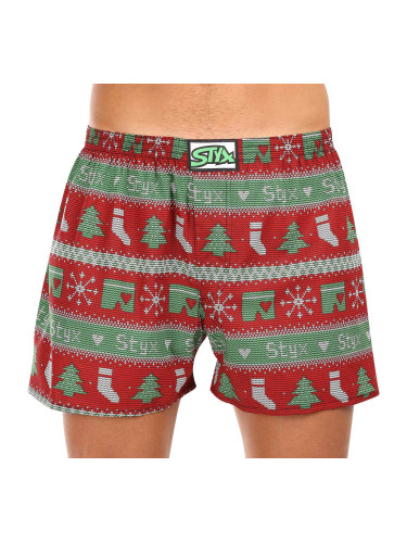 Men's boxer shorts Styx art classic oversized rubber Christmas knitted