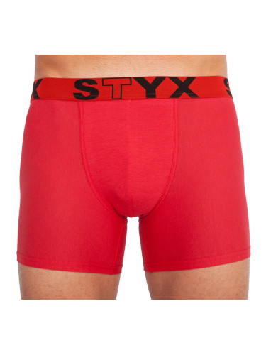 Men's boxers Styx long sports rubber red