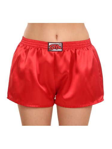 Women's shorts Styx classic rubber satin red