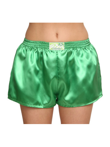 Women's shorts Styx classic rubber satin dark green