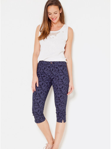 Blue patterned 3/4 pants CAMAIEU - Women