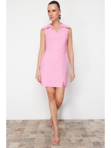 Trendyol Pink Body Wrap Bodycone Mini Woven Dress