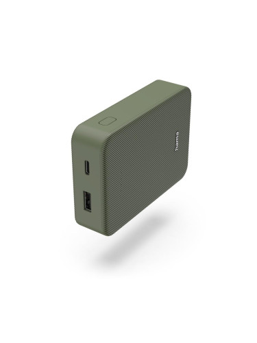 HAMA Външна батерия "Colour 10", 10000 mAh, 2 изхода: USB-C, USB-A, зелен