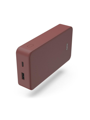 HAMA Външна батерия "Colour 20", 20000 mAh, 2 изхода: USB-C, USB-A, червена