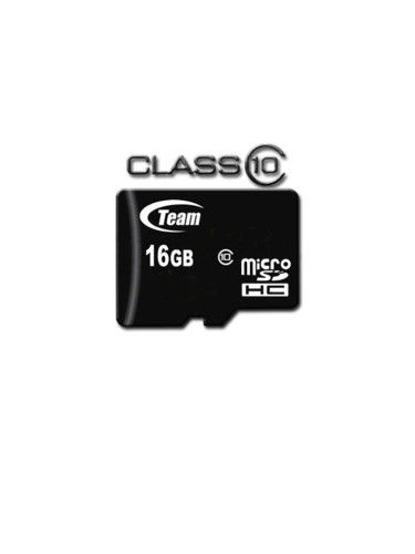 Карта памет 16GB microSDHC, TeamGroup, +SD адаптер, Class10