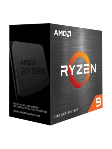 Процесор AMD Ryzen 9 5900X, дванадесетядрен (3.7/4.8GHz, 64MB Cache, AM4) BOX, без охлаждане