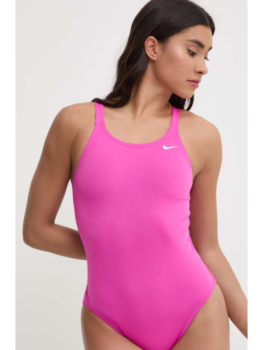 Цял бански Nike в розово с меки чашки
