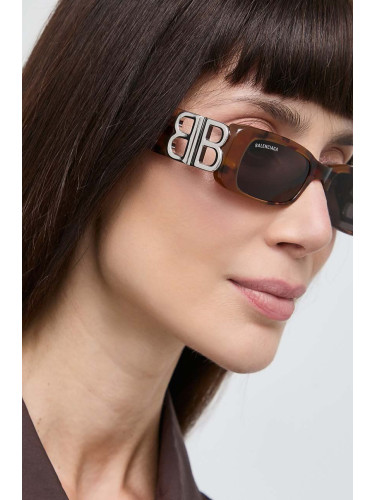 Слънчеви очила Balenciaga BB0096S в кафяво