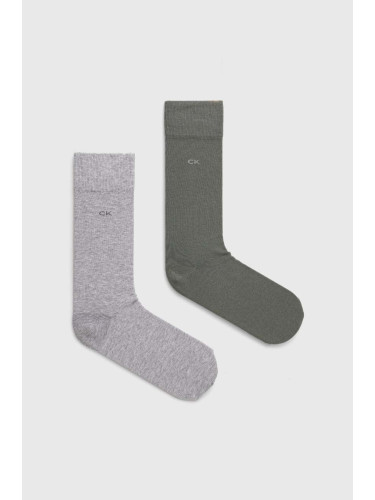 Чорапи Calvin Klein (2 броя) в зелено 701218631