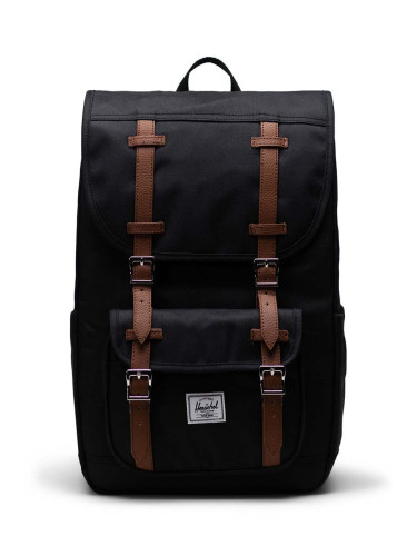Раница Herschel 11391-00001-OS Little America Mid Backpack в черно голям размер с десен
