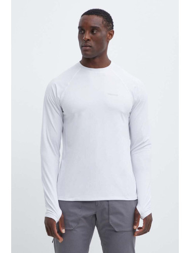 Спортна блуза с дълги ръкави Marmot Windridge в бяло с изчистен дизайн