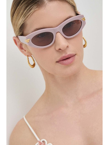 Слънчеви очила Bottega Veneta в розово