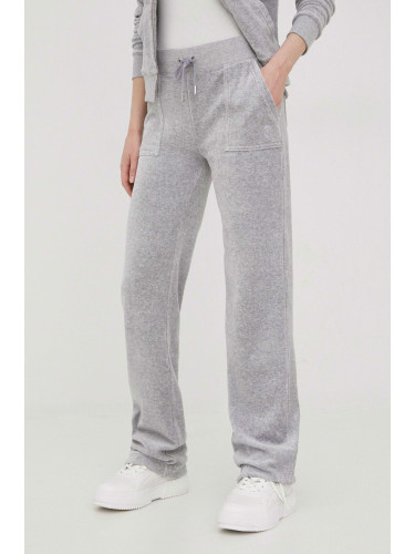 Спортен панталон Juicy Couture дамски в меланж на сиво