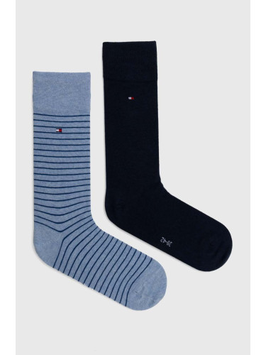 Чорапи Tommy Hilfiger (2 чифта) в тъмносиньо 100001496