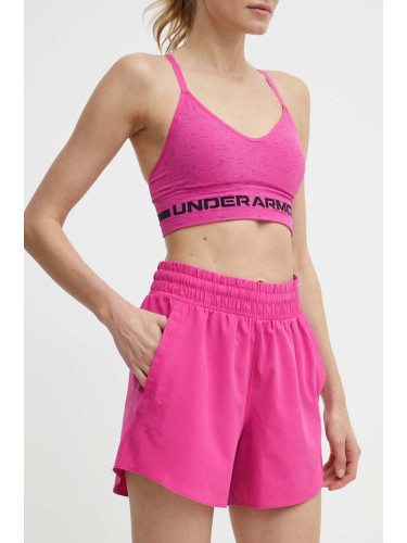 Къс панталон за трениране Under Armour Flex в розово с изчистен дизайн с висока талия